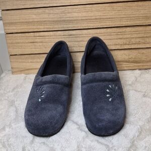 L.L. Bean Blue Suede Clogs Size 4